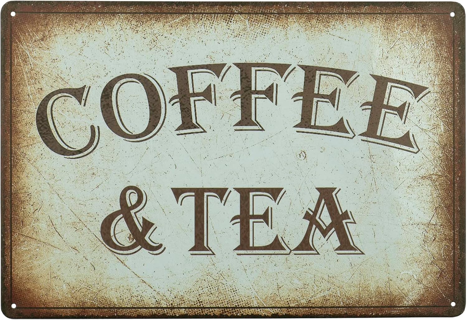 Coffee Tea Quotes - Kahve ve Çay Retro Teneke Tabela