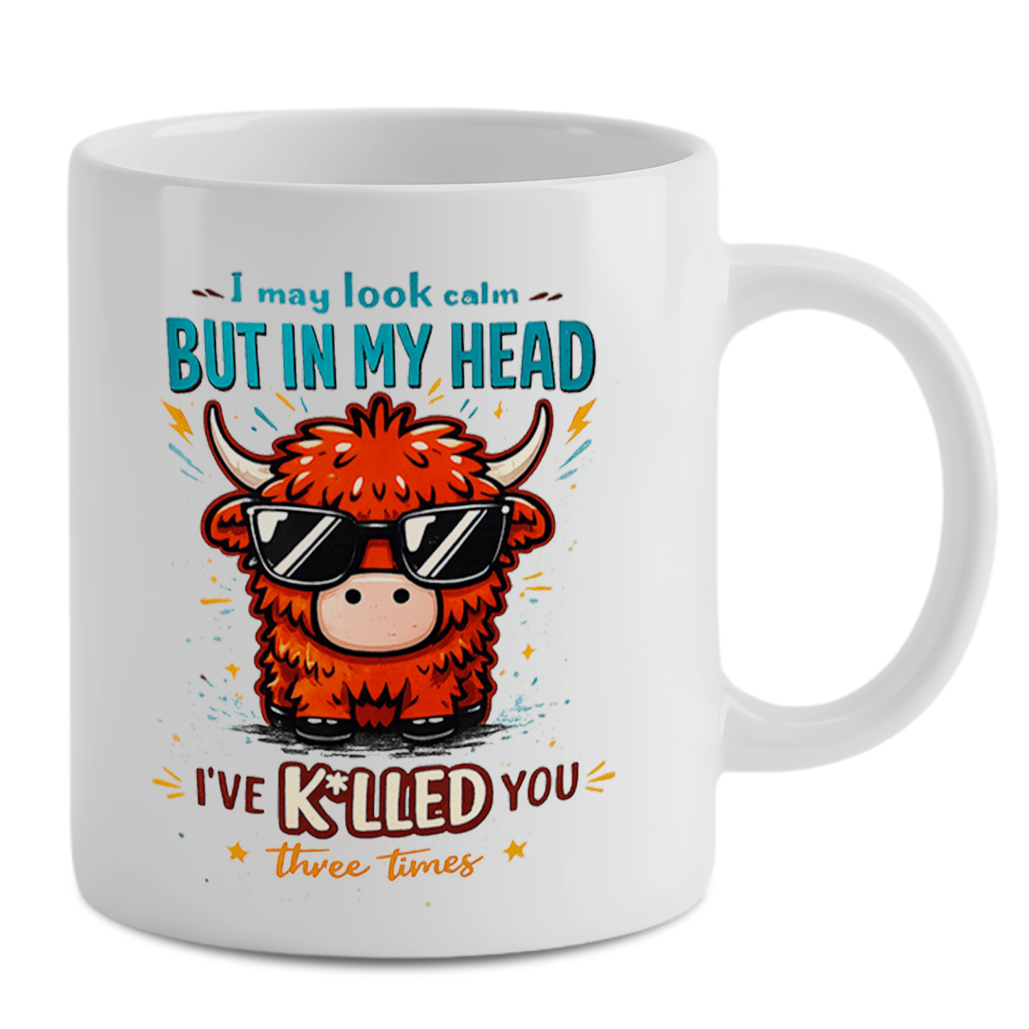 Coffee Tea Quotes - Yayla İneği Komik Sözü Baskılı Kahve