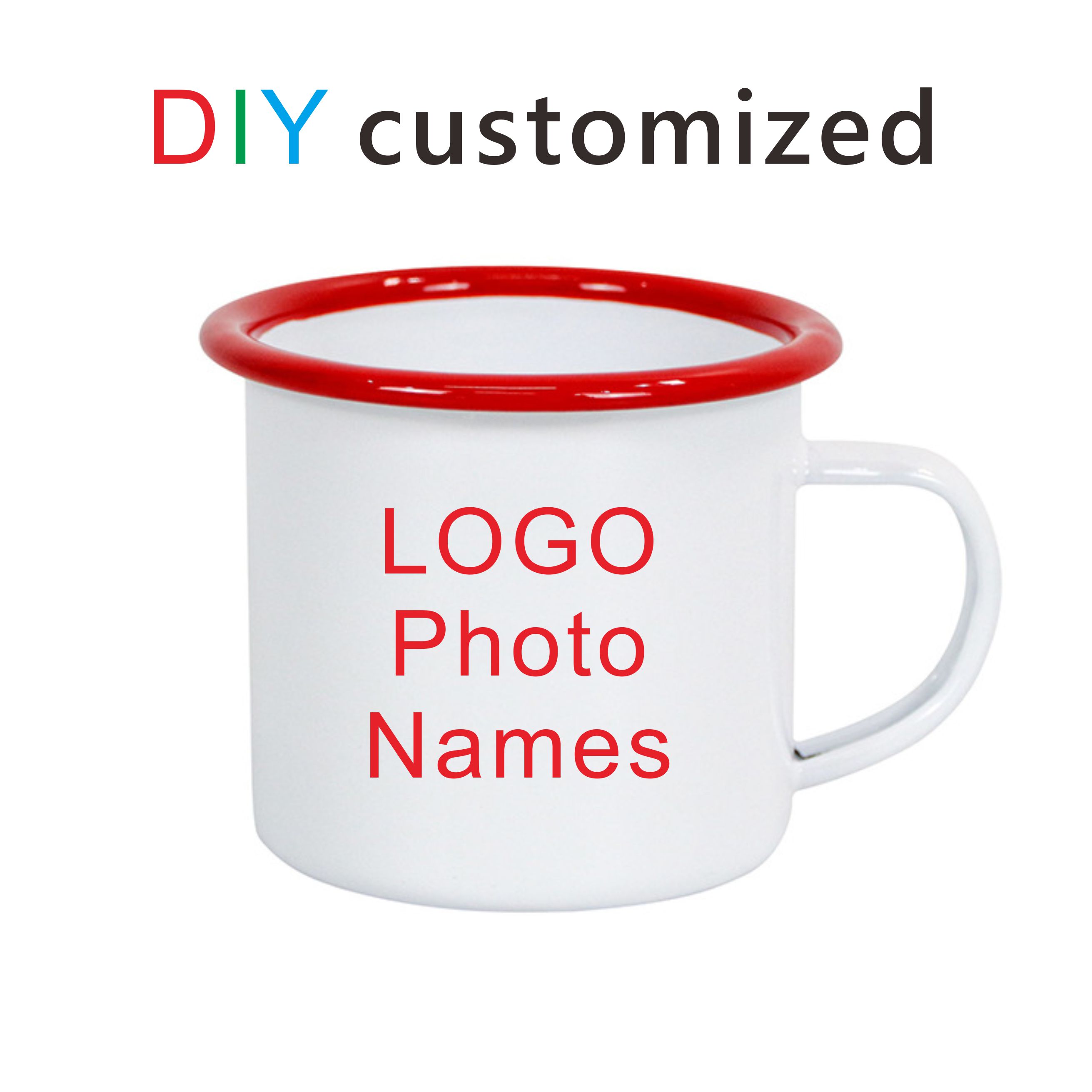 Coffee Tea Photos - Kişiselleştirilmiş Emaye Metal Kupa 350ML Renkli