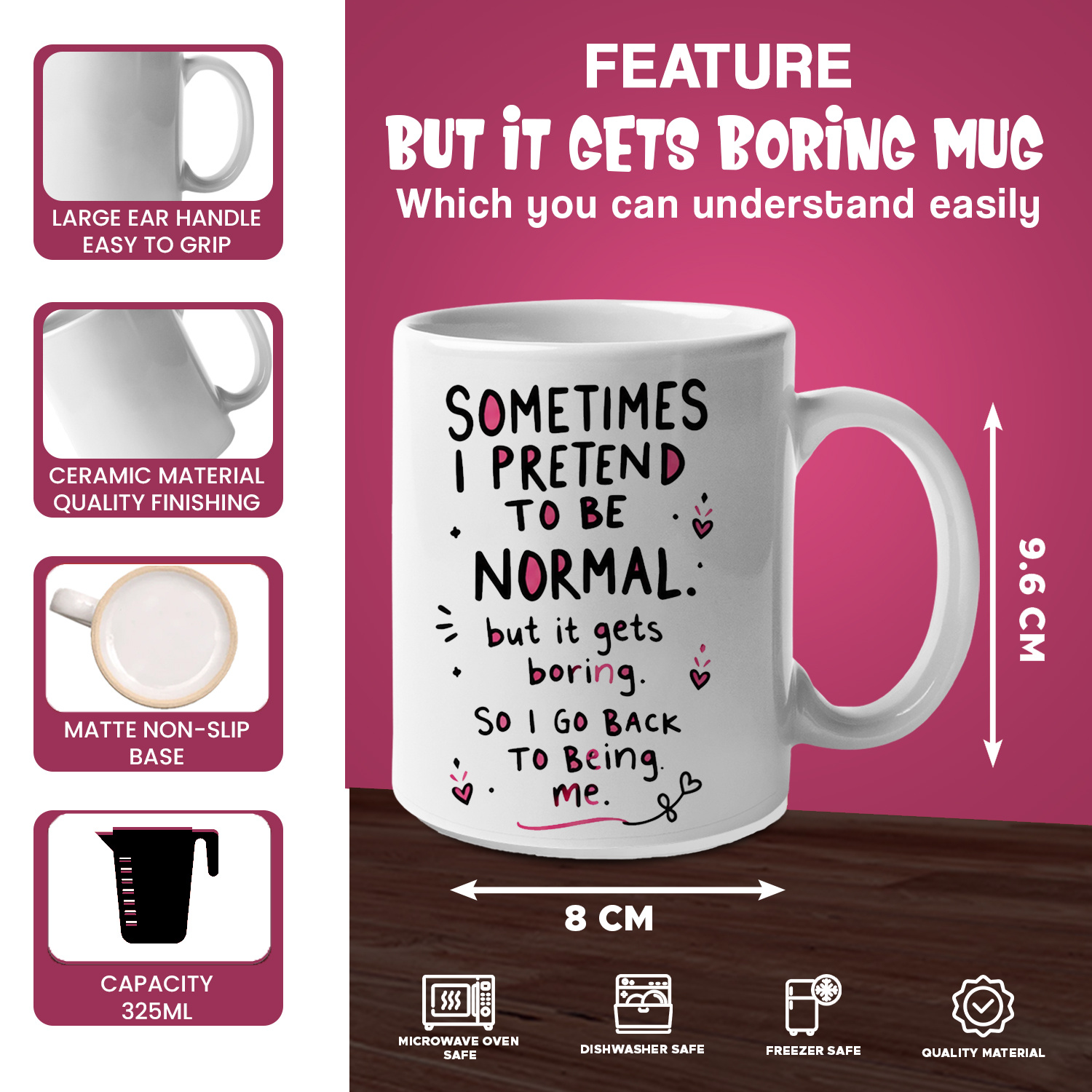 Bazen Normal Gibi Davranıyorum - Coffee Tea Quotes incelemesi ve fiyatı