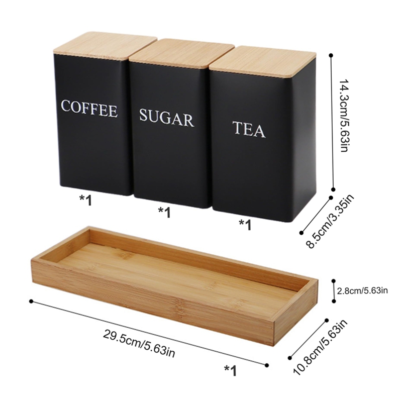 3'lü Çay Kahve Şeker Saklama K - Canister Coffee Sugar Tea incelemesi ve fiyatı