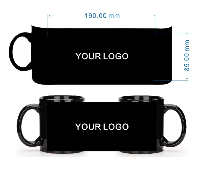 Siyah fincan DIY Logo seramik  - Coffee Tea Photos incelemesi ve fiyatı
